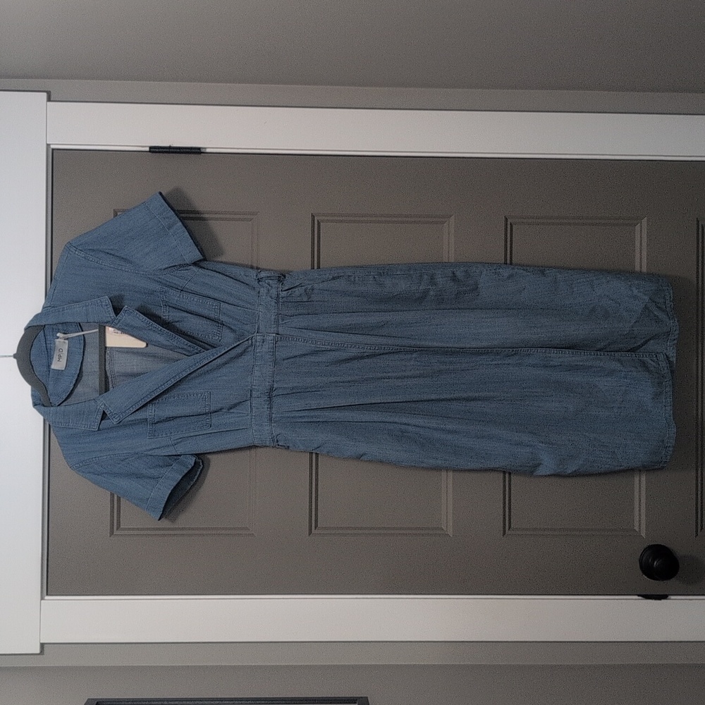 Denim Wrap Dress, with Pockets